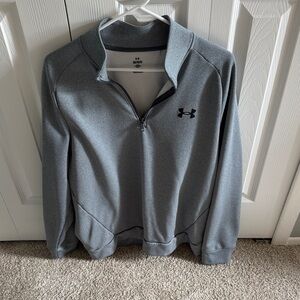 Under Armour Heather Gray Half-Zip Pullover